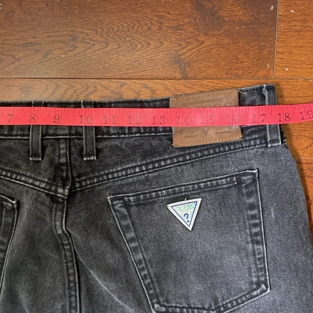 Vintage Guess Jeans Made in Canada Black Denim Men’s 90s Straight Leg 36x29 - Picture 9 of 13
